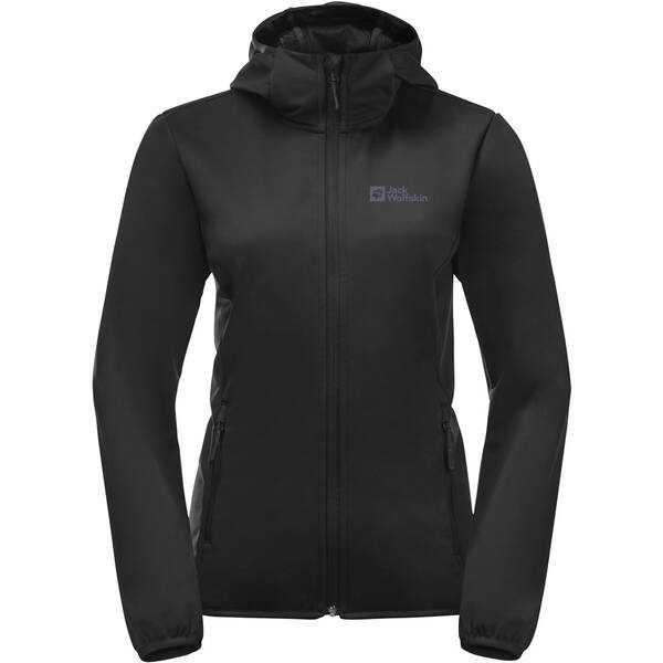Куртка женская Jack Wolfskin Windhain Hoody W 1307481_6000 XS черная фото1