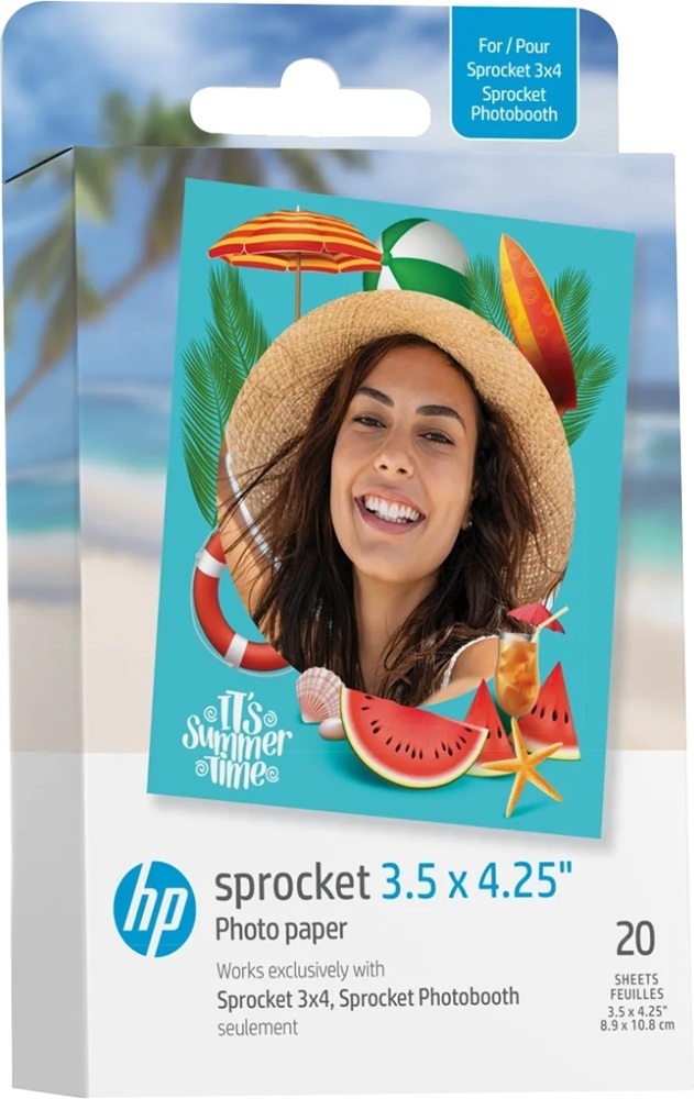 Фотобумага HP Sprocket Zink 3.5"x4.25" 20л (HPIZ3X420) фото1
