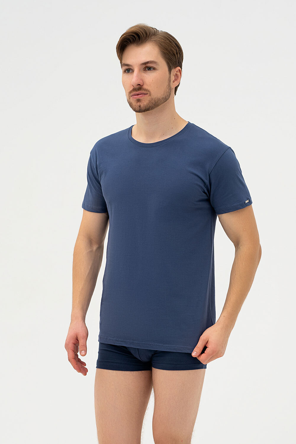 Футболка мужская Cornette Authentic 201 NEW 4-5XL 4XL темно-синяя фото1