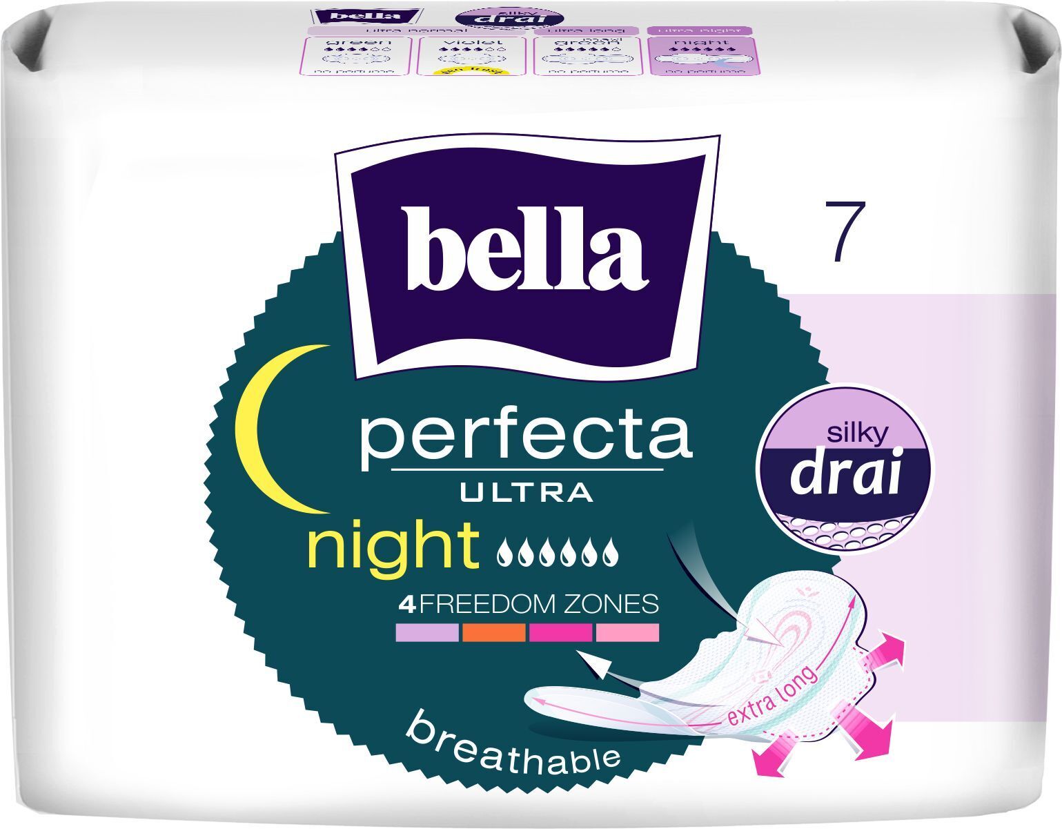 Прокладки гигиенические Bella Perfecta Ultra Night silky drai 7 шт. фото1