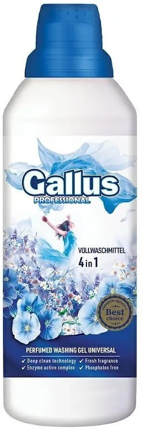 Гель для стирки Gallus Professional Concentrated 4в1 Univesal 1 л 28 циклов стирки фото1