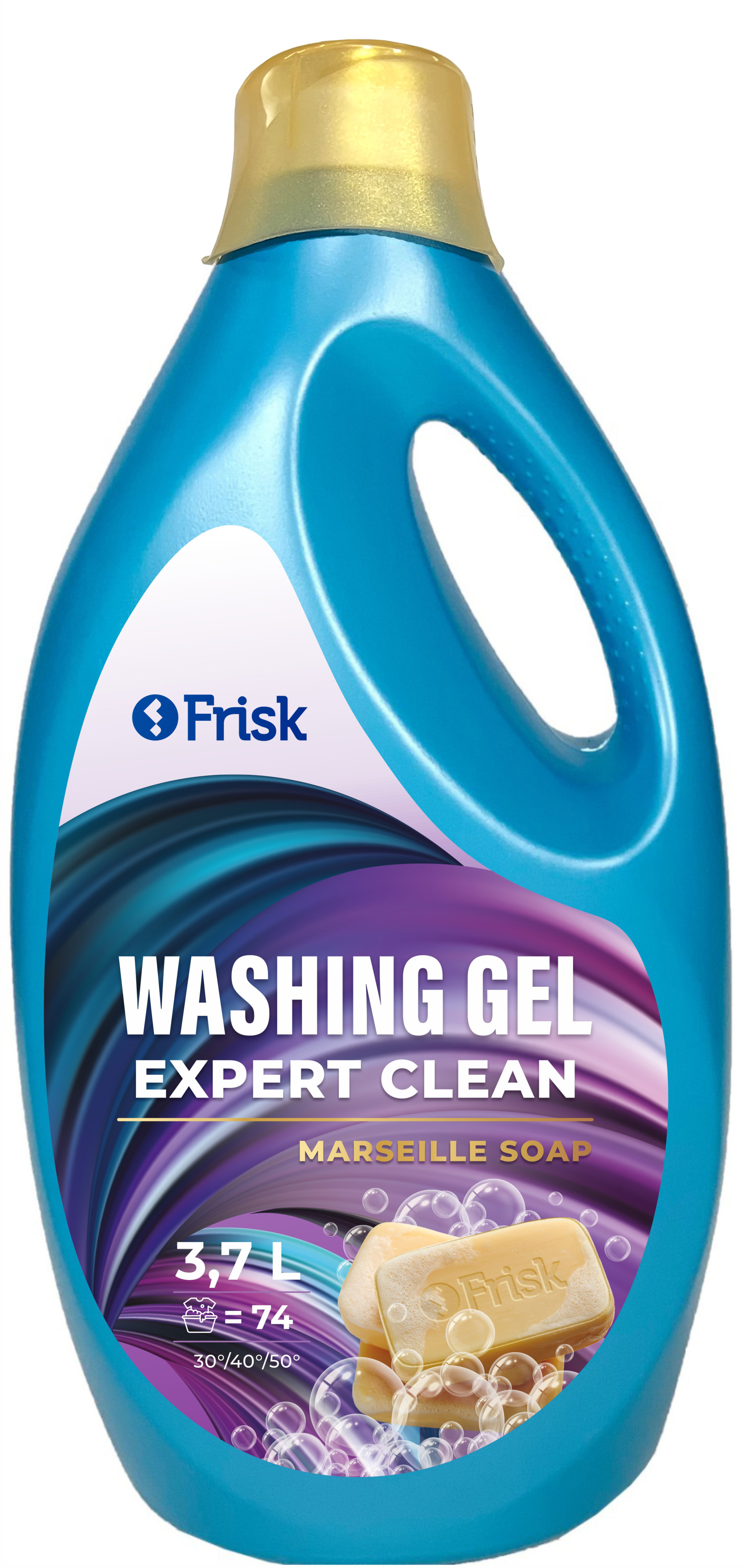 Гель для прання універсальний Frisk Expert Clean Марсельське мило 3.7 л фото1