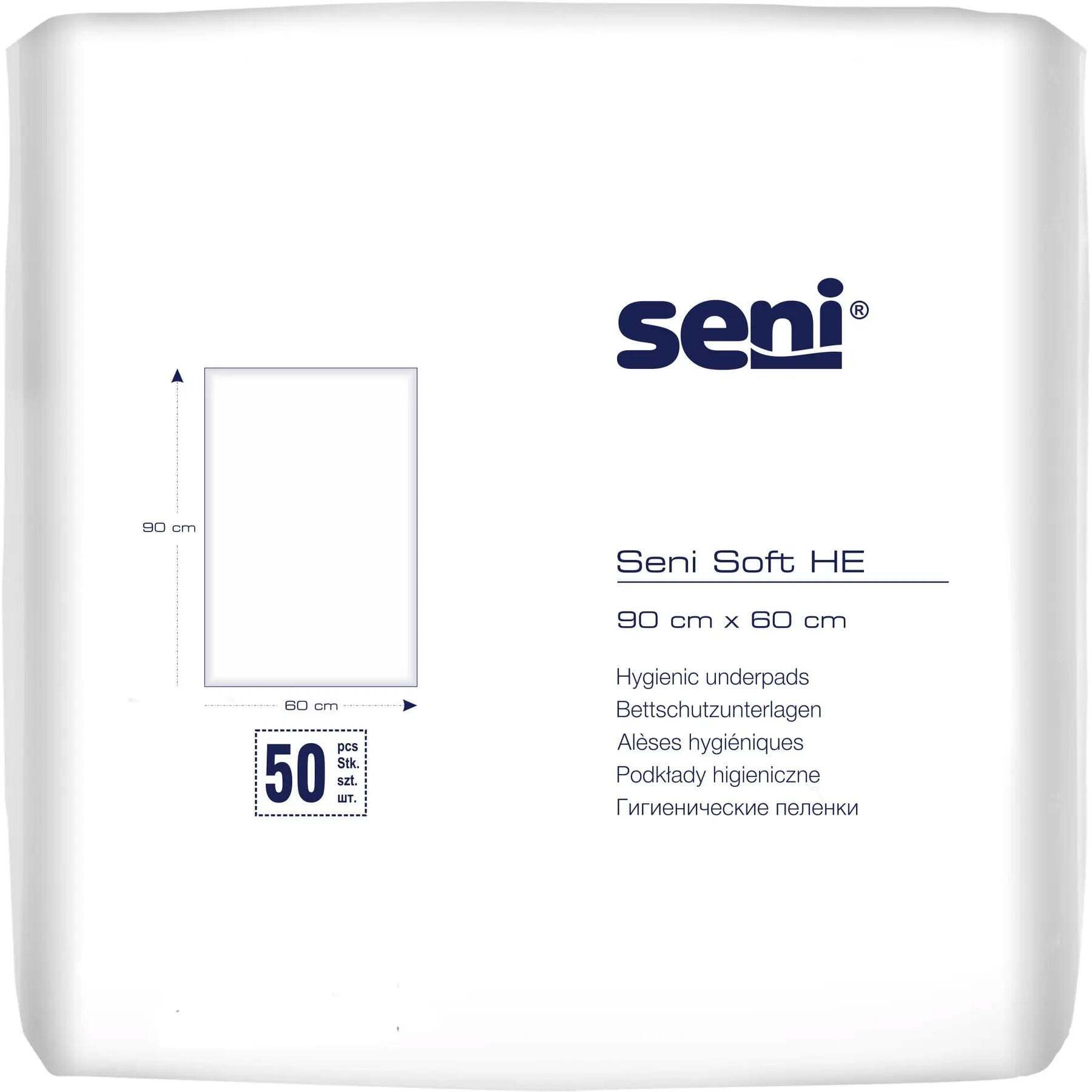 Пелюшки гігієнічні Seni Soft HE 60x60 см 50 шт. фото1