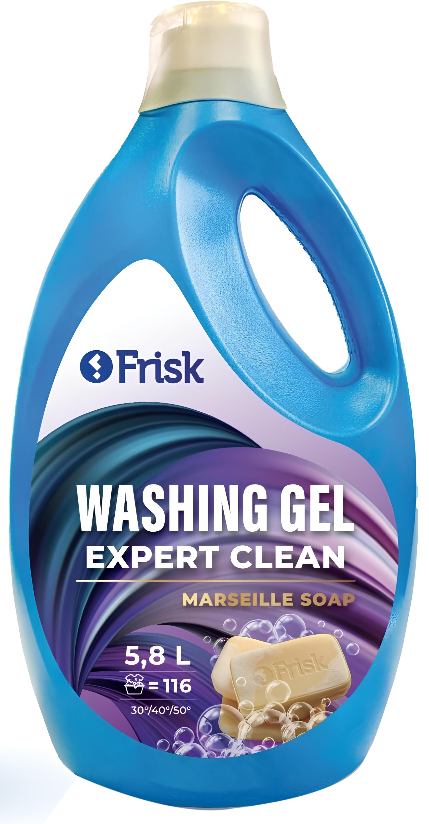 Гель для прання універсальний Frisk Expert Clean Марсельське мило 5.8 л фото1