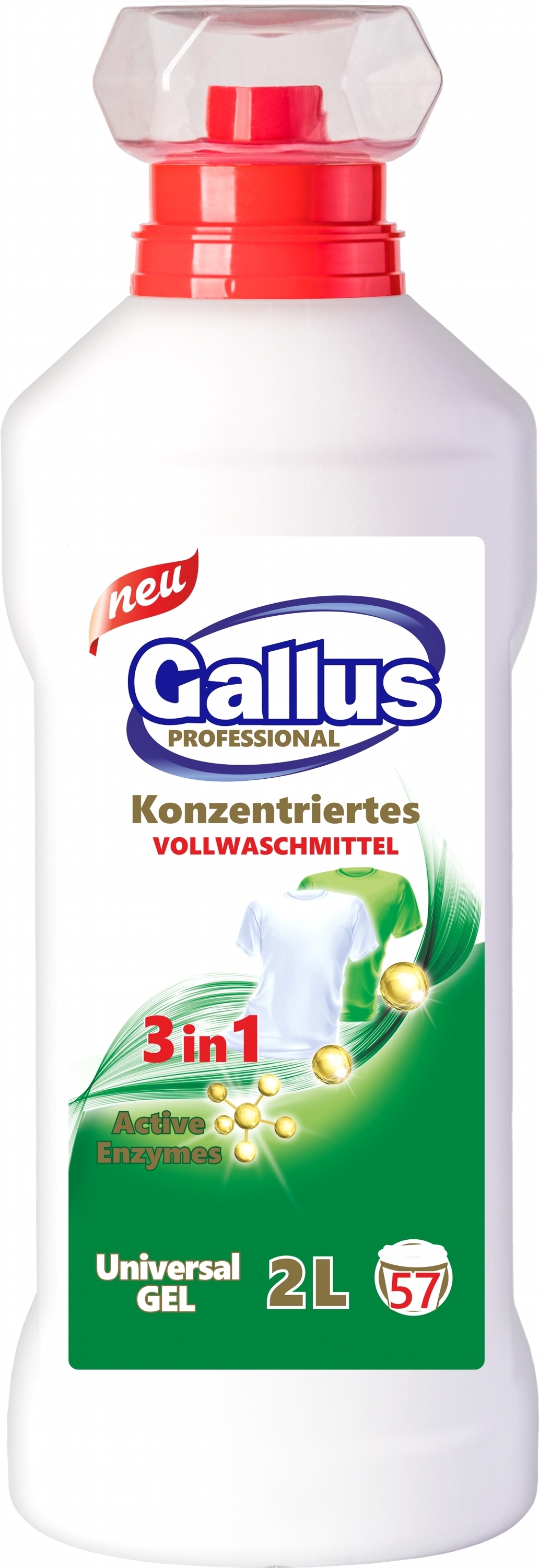 Гель для прання Gallus 3в1 Vollwaschmittel Універсальний 2 л фото1