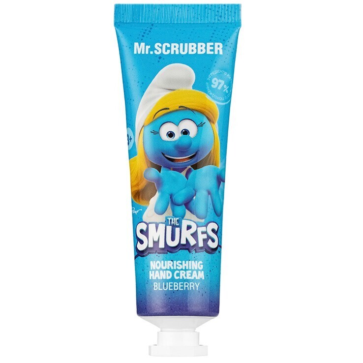 Парфюмированный питательный крем для рук Mr.Scrubber The Smurfs с ароматом черники фото1