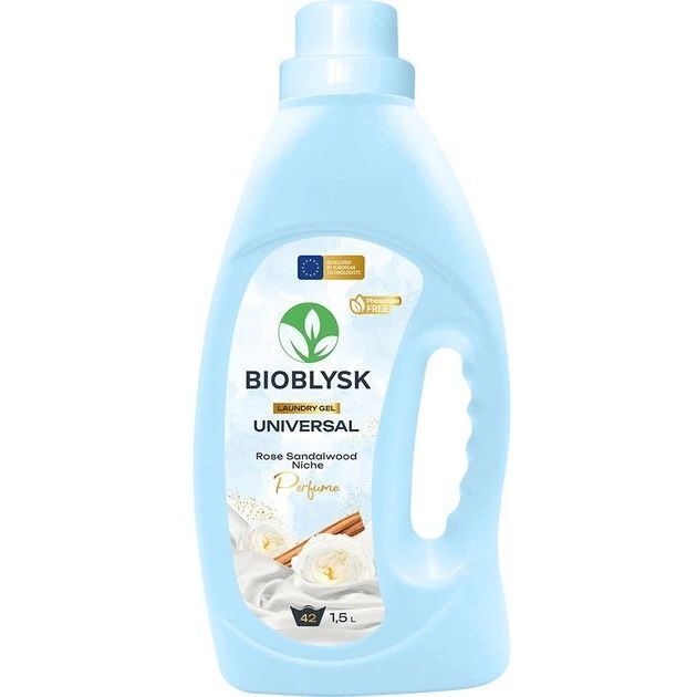 Гель для стирки парфюмированный BioBlysk Universal & Rose Sandalwood Niche Perfume 1.5 л фото1