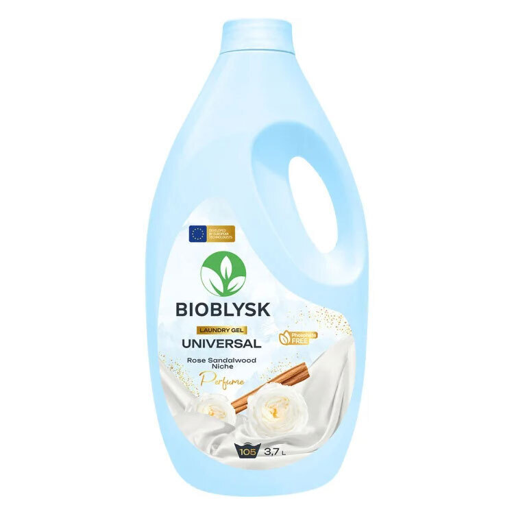 Гель для стирки парфюмированный BioBlysk Universal & Rose Sandalwood Niche Perfume 3.7 л фото1