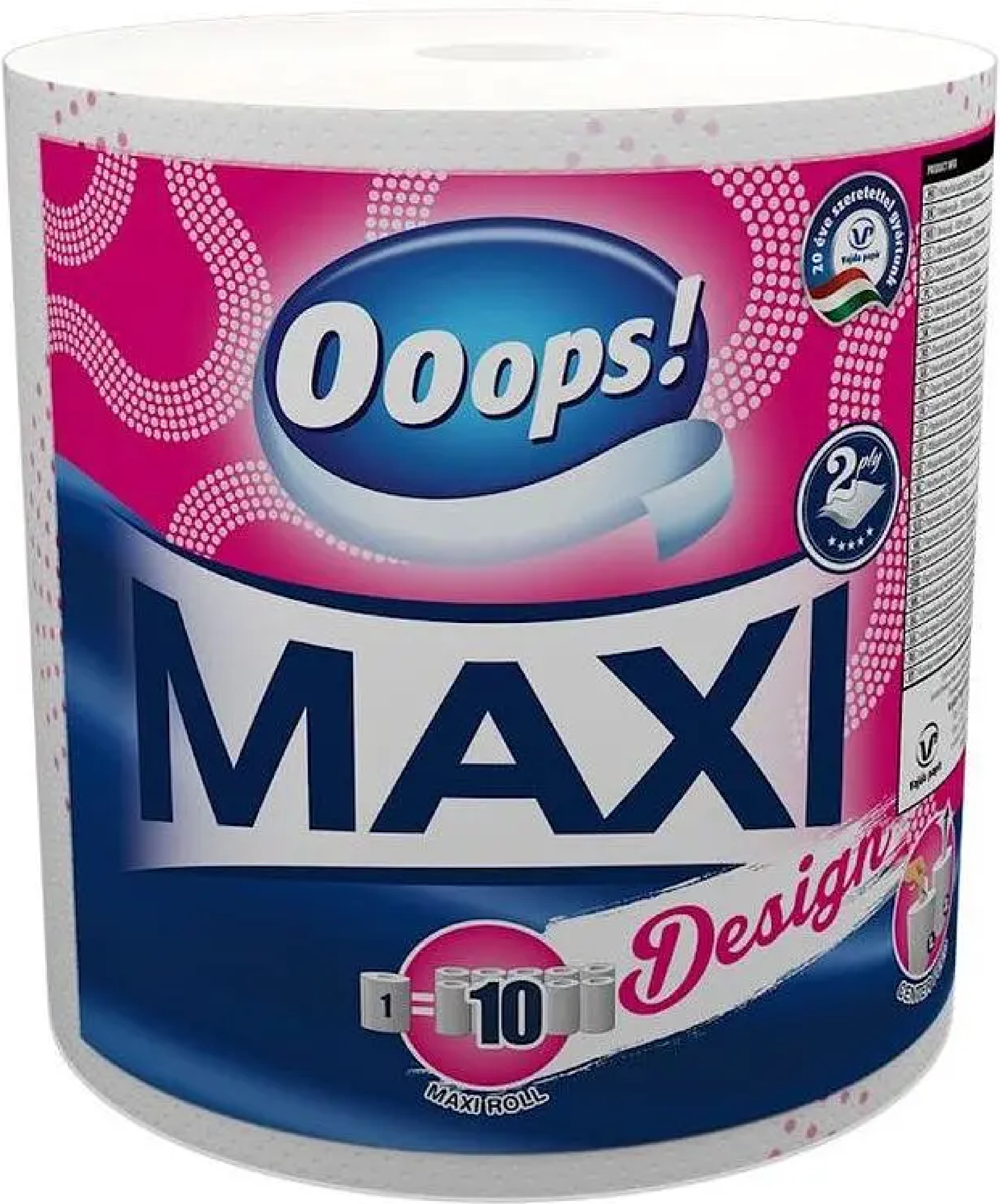 Полотенца Ooops! Maxi Design двухслойные 500 отрывов 1 рулон фото1