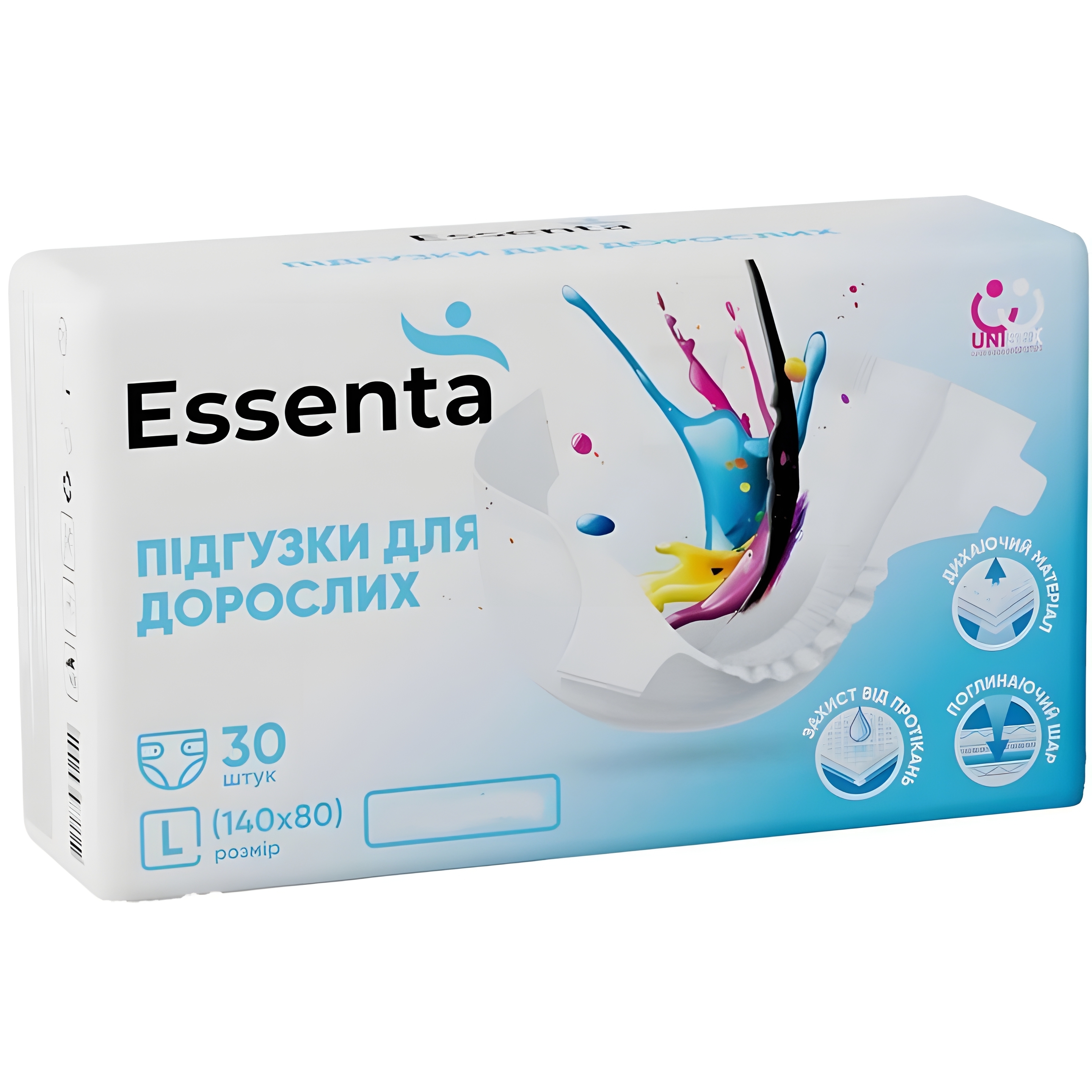 Подгузники для взрослых Essenta Normal 100-155 см 30 шт. фото1