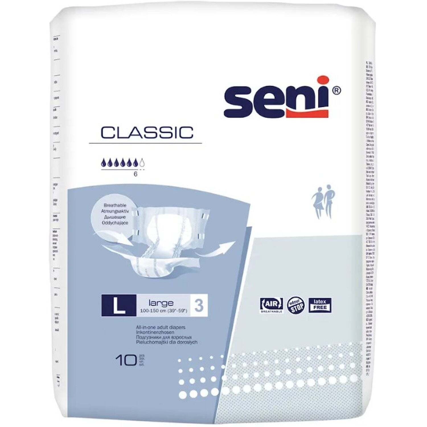 Підгузки для дорослих Seni Classic Large 10 шт. (SE-094-LA10-SC1) фото1