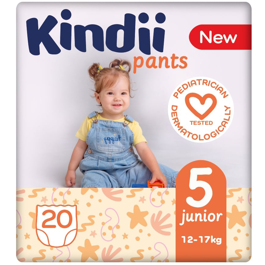 Підгузки-трусики Kindii Pants розмір 5 Junior (12-17 кг) 20 шт. фото1