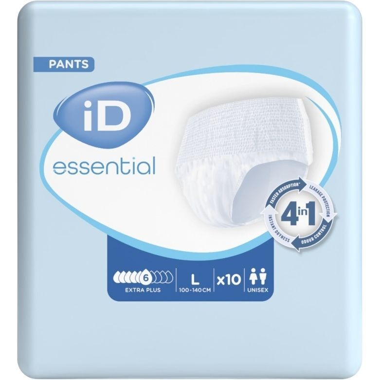 Підгузники-труси для дорослих iD Essential Extra Plus L 10 шт. фото1