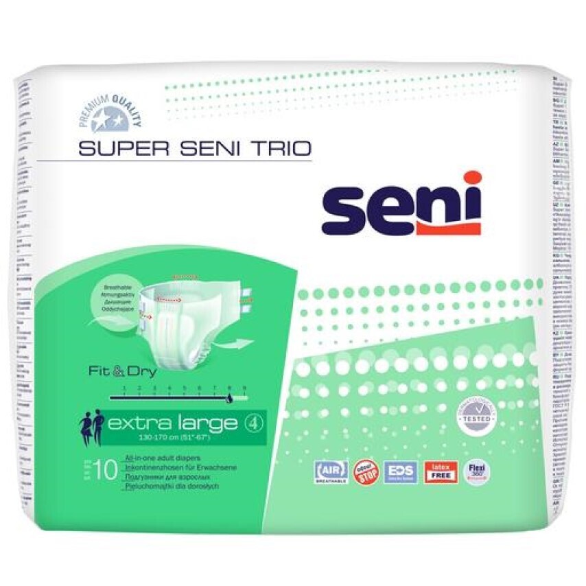 Підгузки для дорослих Seni Super Trio Еxtra large 10 шт. фото1