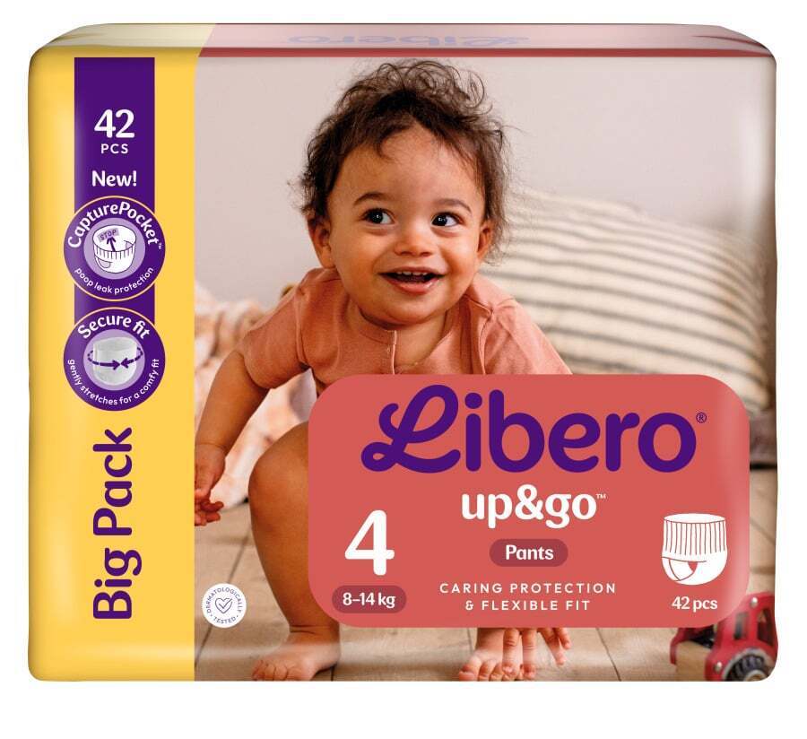 Підгузники-трусики Libero Up & Go 8-14 кг розмір 4 42 шт. фото1