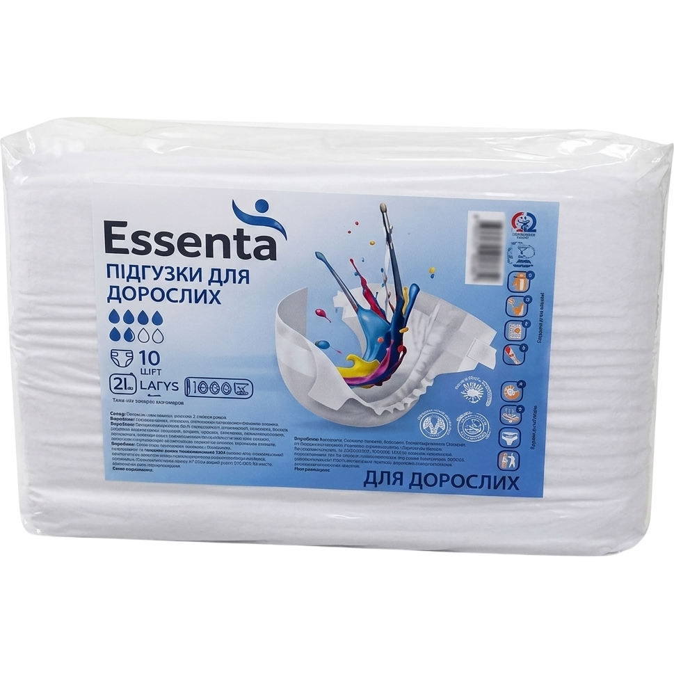 Підгузки для дорослих Essenta Normal XL 120-170 см 30 шт. фото1