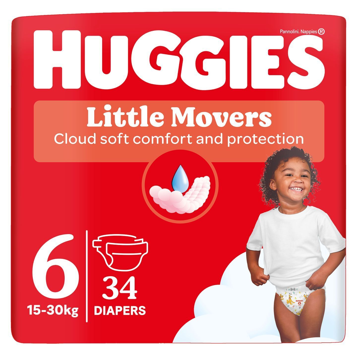 Підгузки Huggies Littie Movers розмір 6 15-30 кг 34 шт. фото1