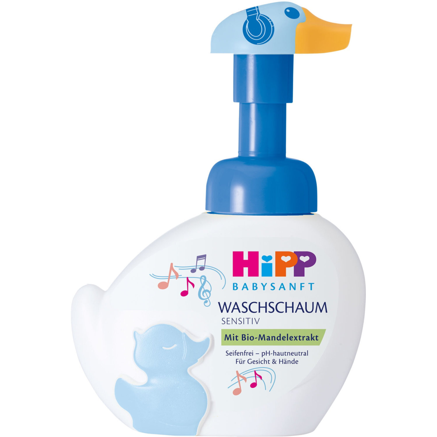 Пінка для вмивання та миття рук HiPP Babysanft 250 мл синя фото1