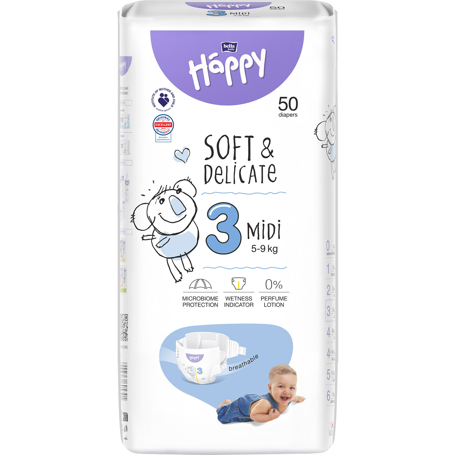 Подгузники детские одноразовые Bella Baby Happy Midi 3 (5-9 кг) 50 шт. фото1