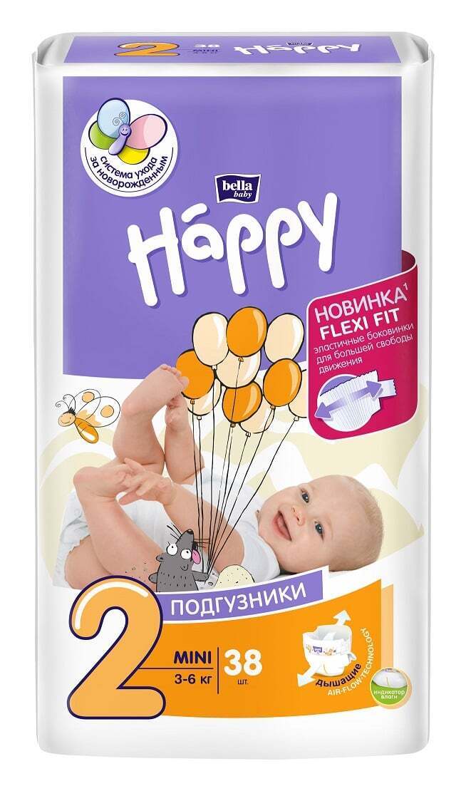 Підгузки Bella Baby Happy Mini 2 (3-6 кг), 38 шт. фото1