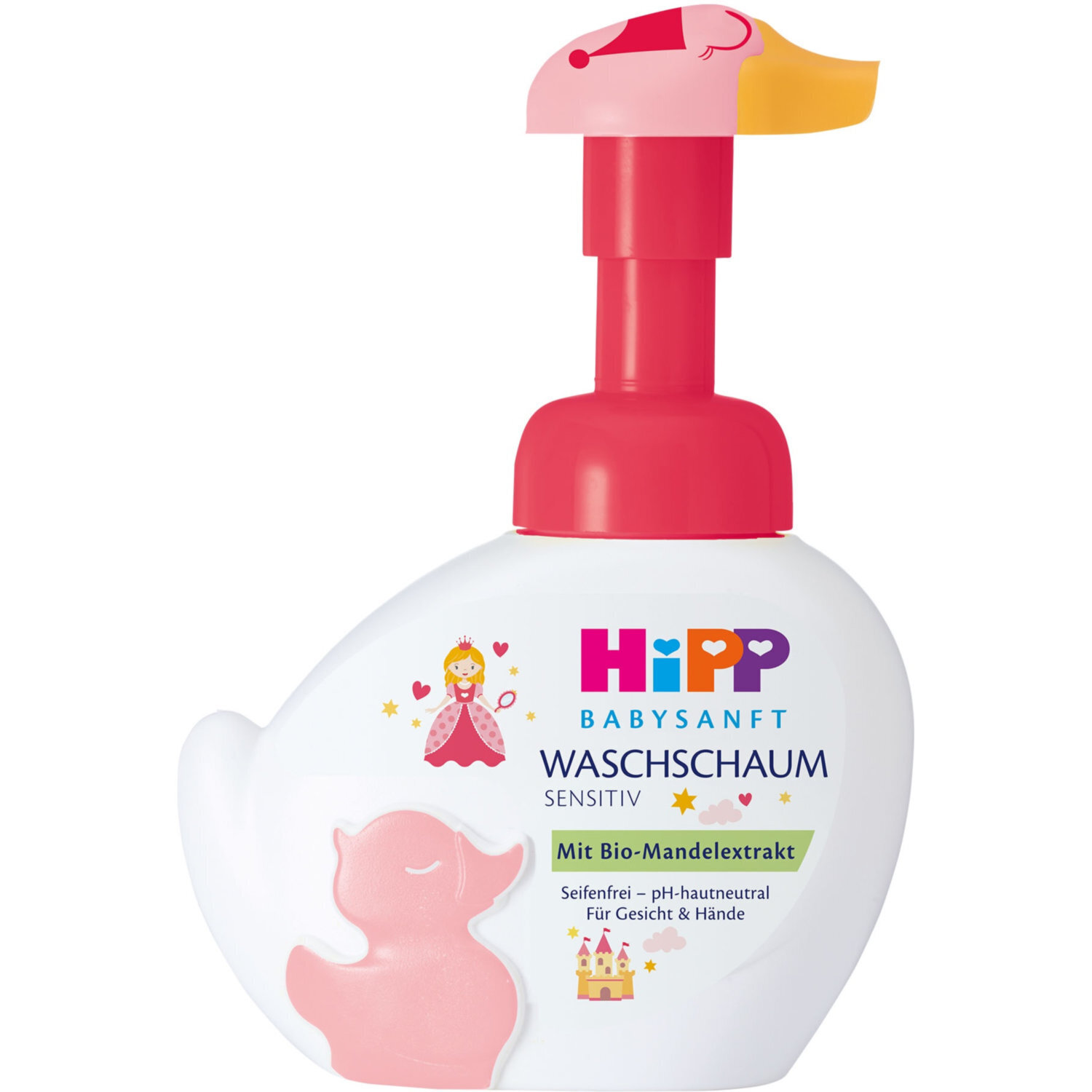 Пінка для вмивання та миття рук HiPP Babysanft 250 мл червона фото1