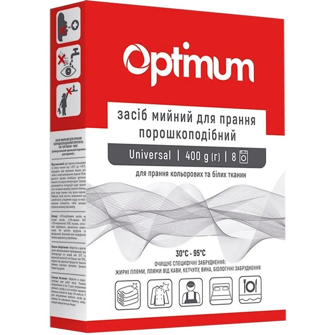 Порошок для стирки Optimum Universal 400 г фото1