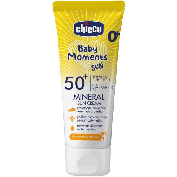 Крем солнцезащитный Chicco Baby Moments Sun SPF 50+, минеральный, 75 мл (11259.00)