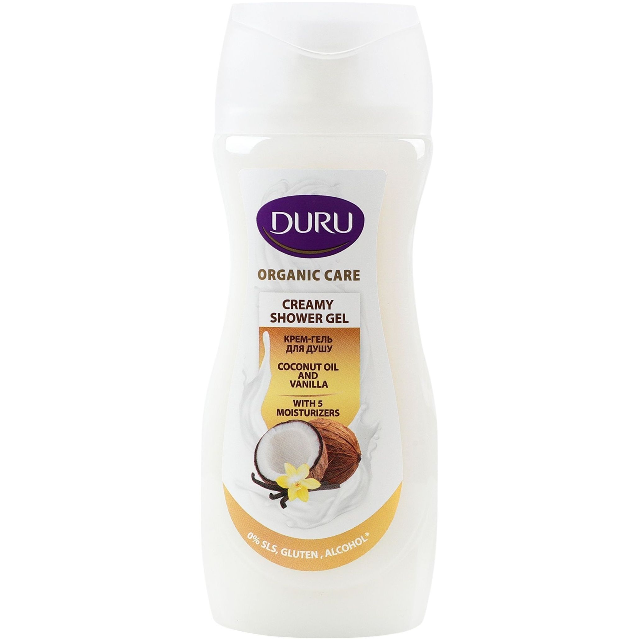 Крем-гель для душа Duru Organic Care Кокосовое масло и ваниль 250 мл фото1