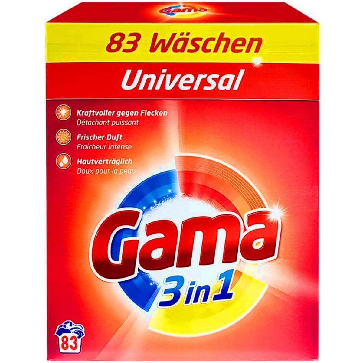 Порошок для стирки Gama 3 в 1 Универсальный 4.98 кг фото1