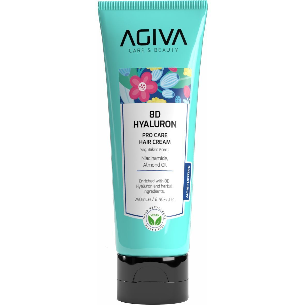 Крем-кондиціонер Agiva 8D Hyaluron Pro Care Hair Cream зволожувальний 250 мл фото1