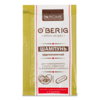 Масло-шампунь O'BERIG Яично-пантеноловый с 5 маслами для поврежденных сухих пористых и окрашенных волос 15 мл