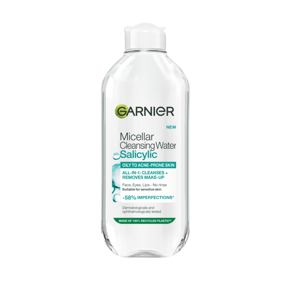 Мицеллярная вода Garnier Pure Active Salicylic с салициловой кислотой для снятия макияжа и очищения жирной и подверженно