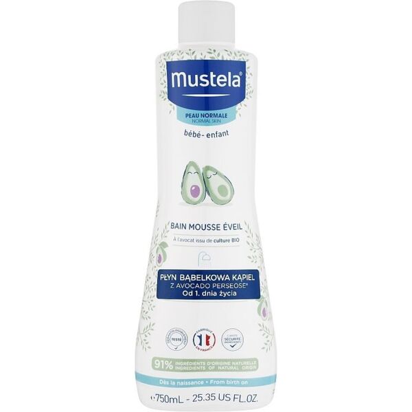 Мультисенсорная пена для ванны Mustela Multi-Sensory Bubble Bath с авокадо 750 мл
