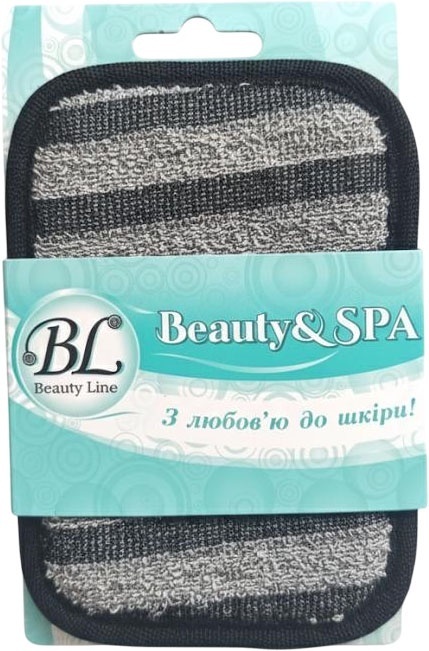 Мочалка-мішечок бавовна вугілля SPA Beauty Line (412257) фото1