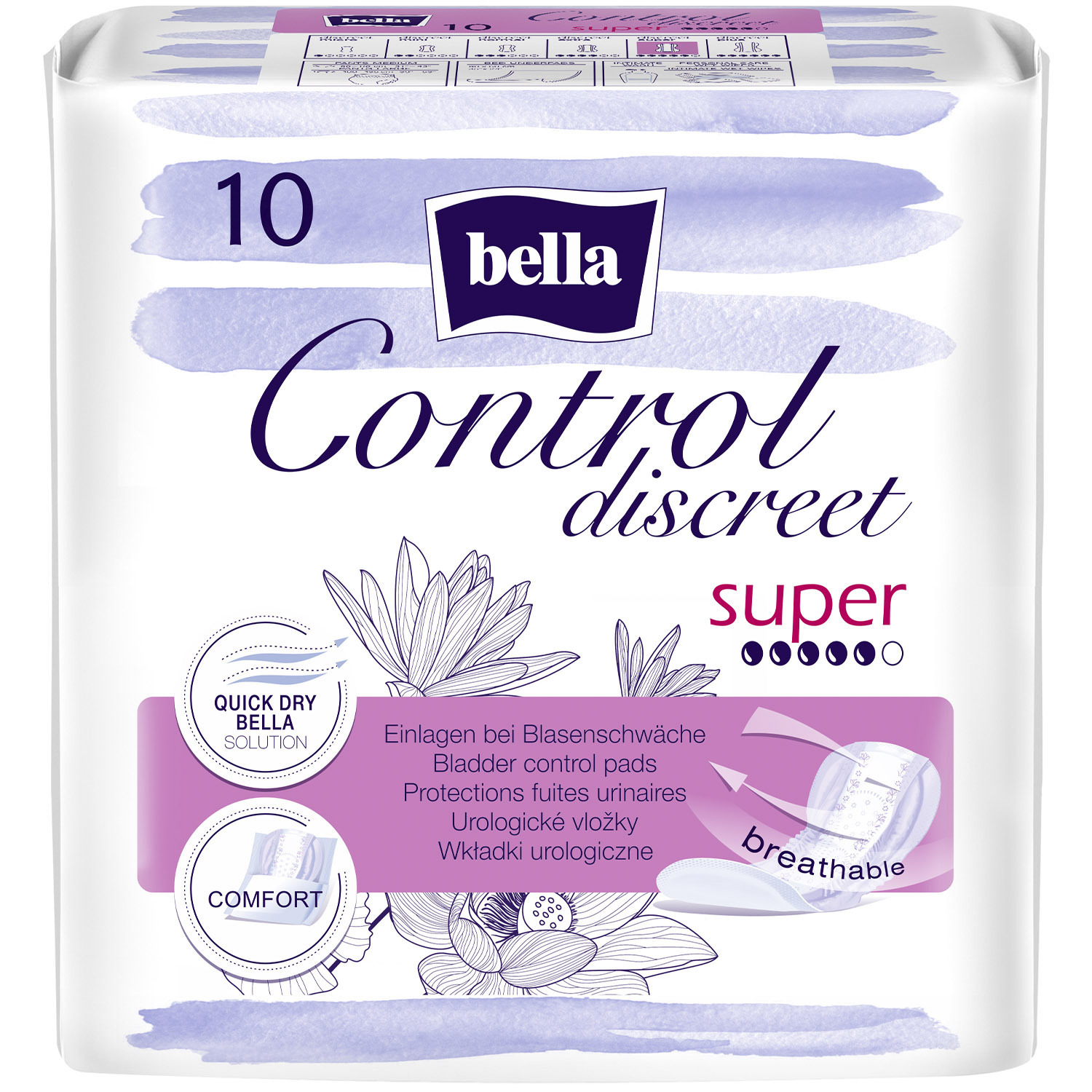 Прокладки урологические Bella Control Discreet Super 10 шт. фото1