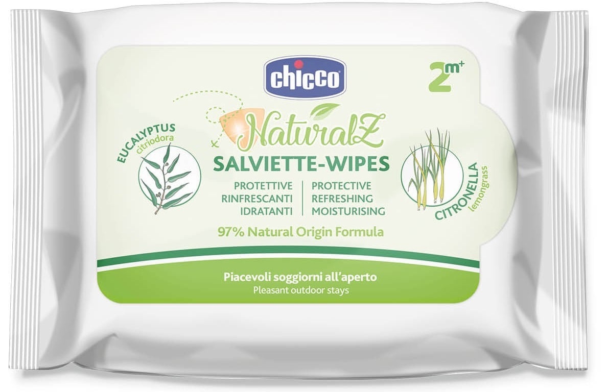 Салфетки защитные от комаров Chicco Naturalz 20 шт. (11599.00) фото1