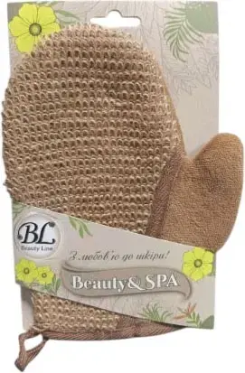Мочалка - рукавичка джут бавовна SPA Beauty Line (412251) фото1