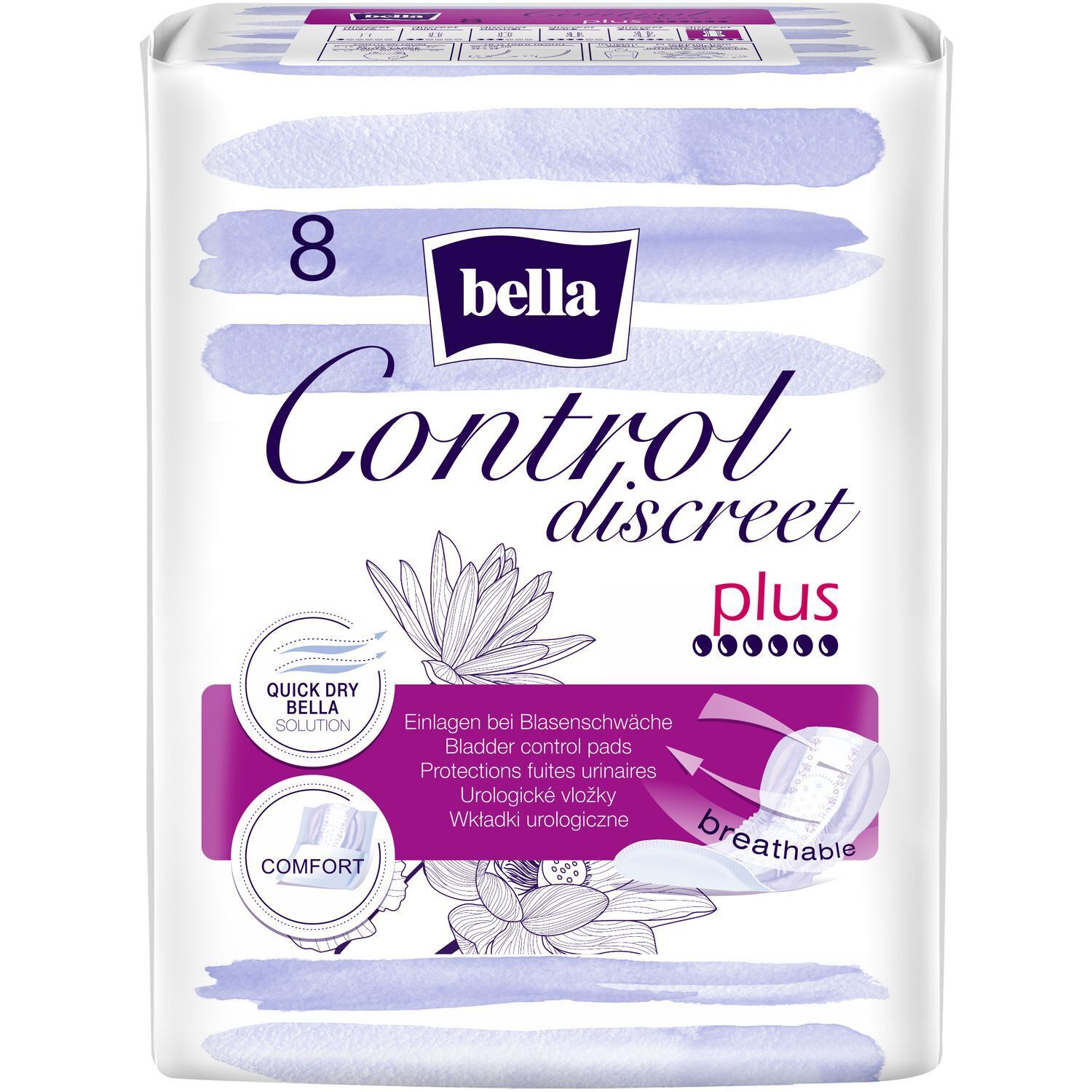 Прокладки урологічні Bella Control Discreet Plus 8 шт. фото1