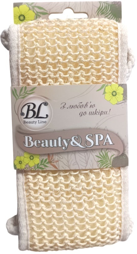 Мочалка-стрічка сизаль бавовна SPA Beauty Line (412255) фото1