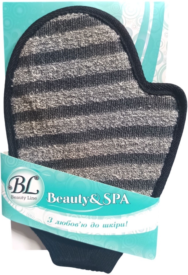 Мочалка - рукавичка бавовна вугілля SPA Beauty Line (412258) фото1