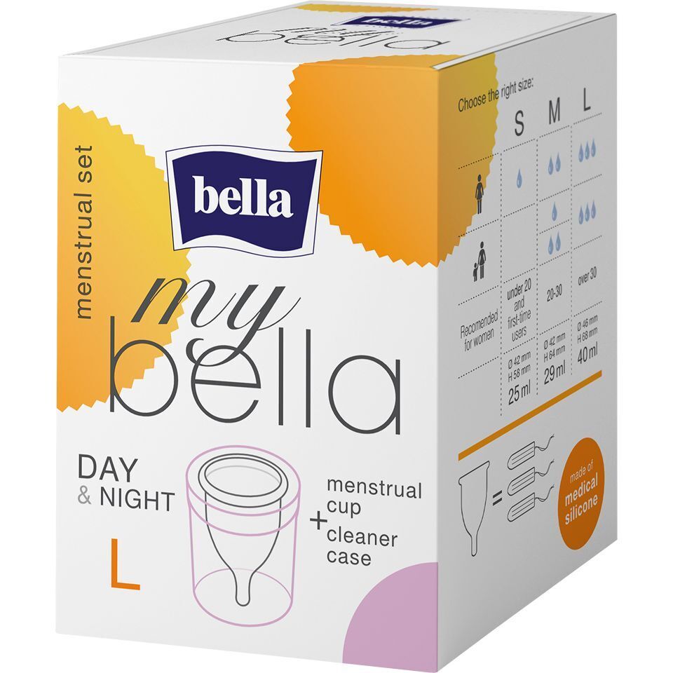 Менструальна чаша my Bella та контейнер для зберігання та чищення large фото1