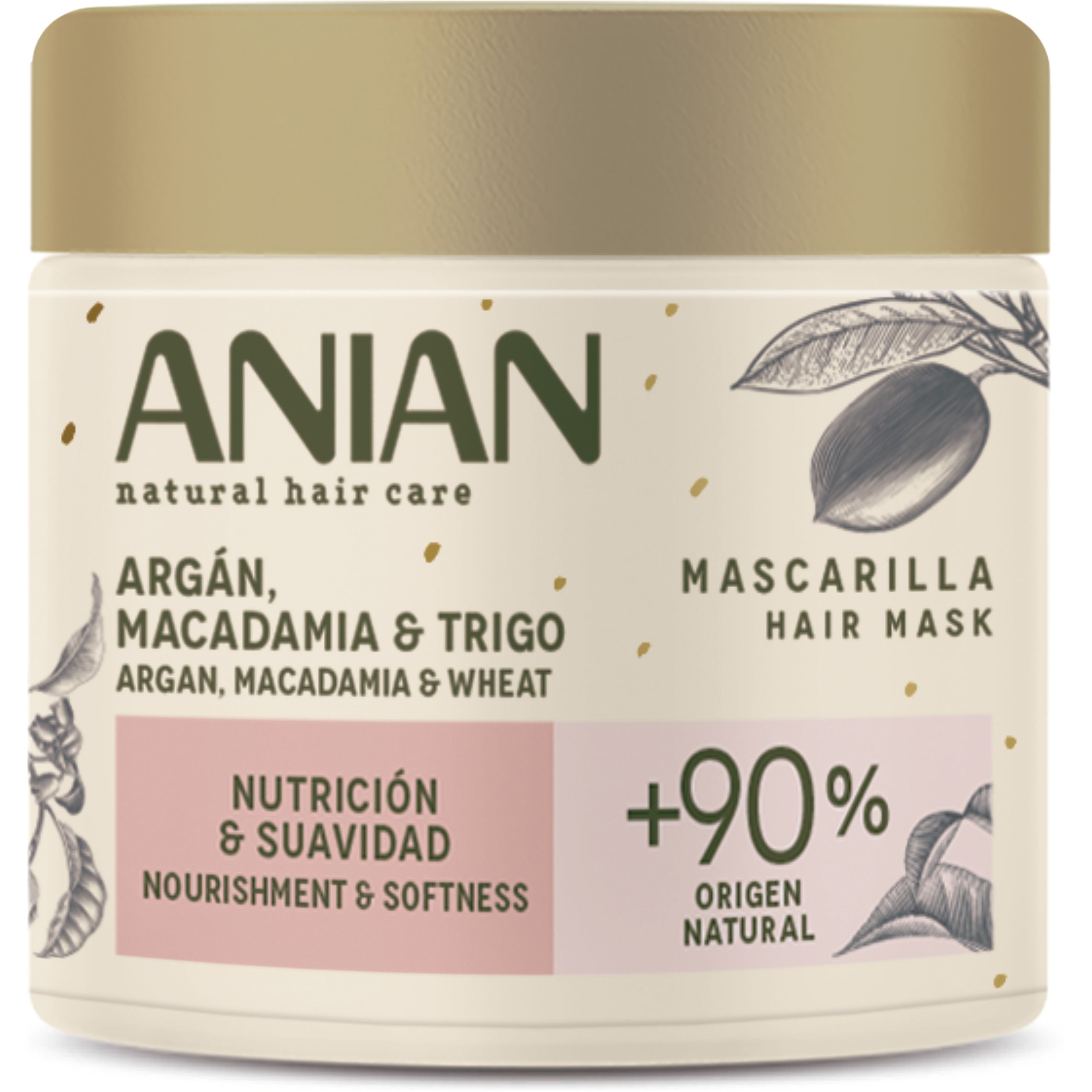 Маска Anian Argan, Macadamia & Wheat для поврежденных волос 350 мл фото1