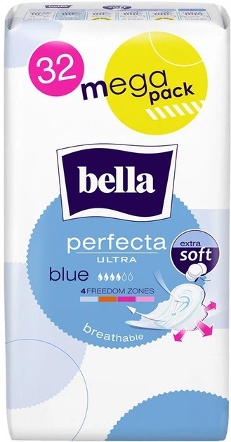 Прокладки гігієнічні Bella Perfecta Ultra Blue 32 шт. (BE-013-RW32-027) фото1