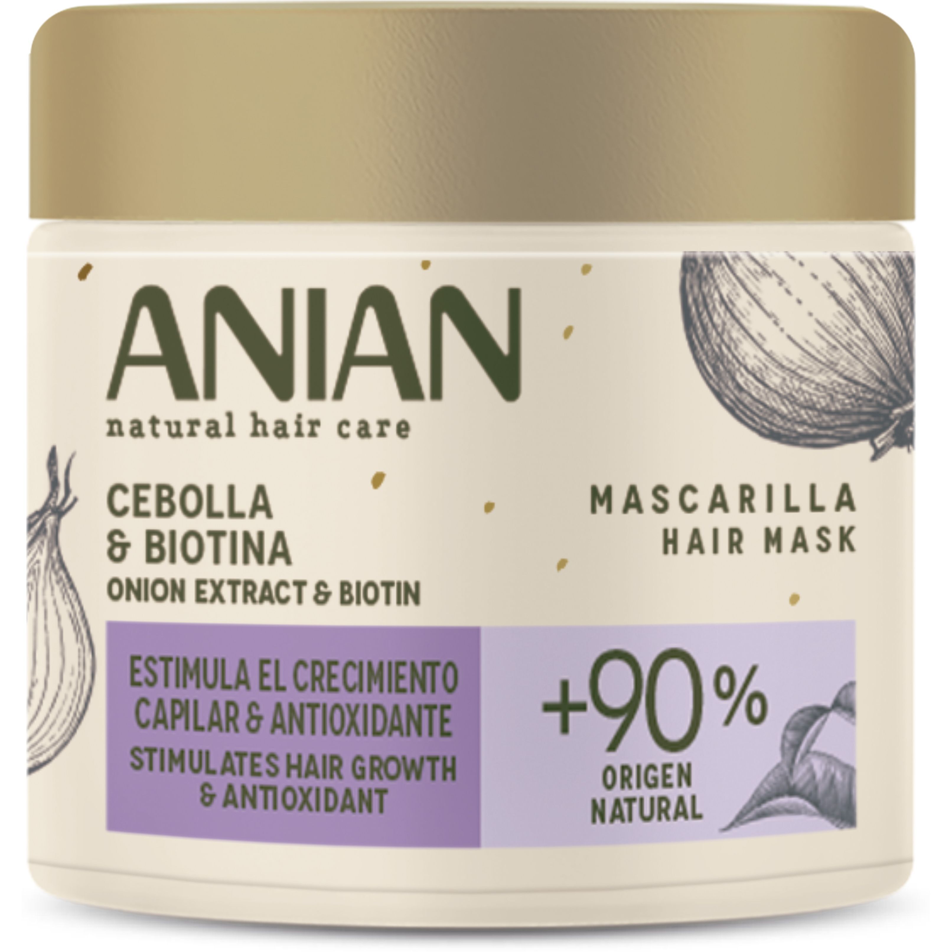 Маска Anian Onion Extract & Biotin для слабых волос 350 мл фото1
