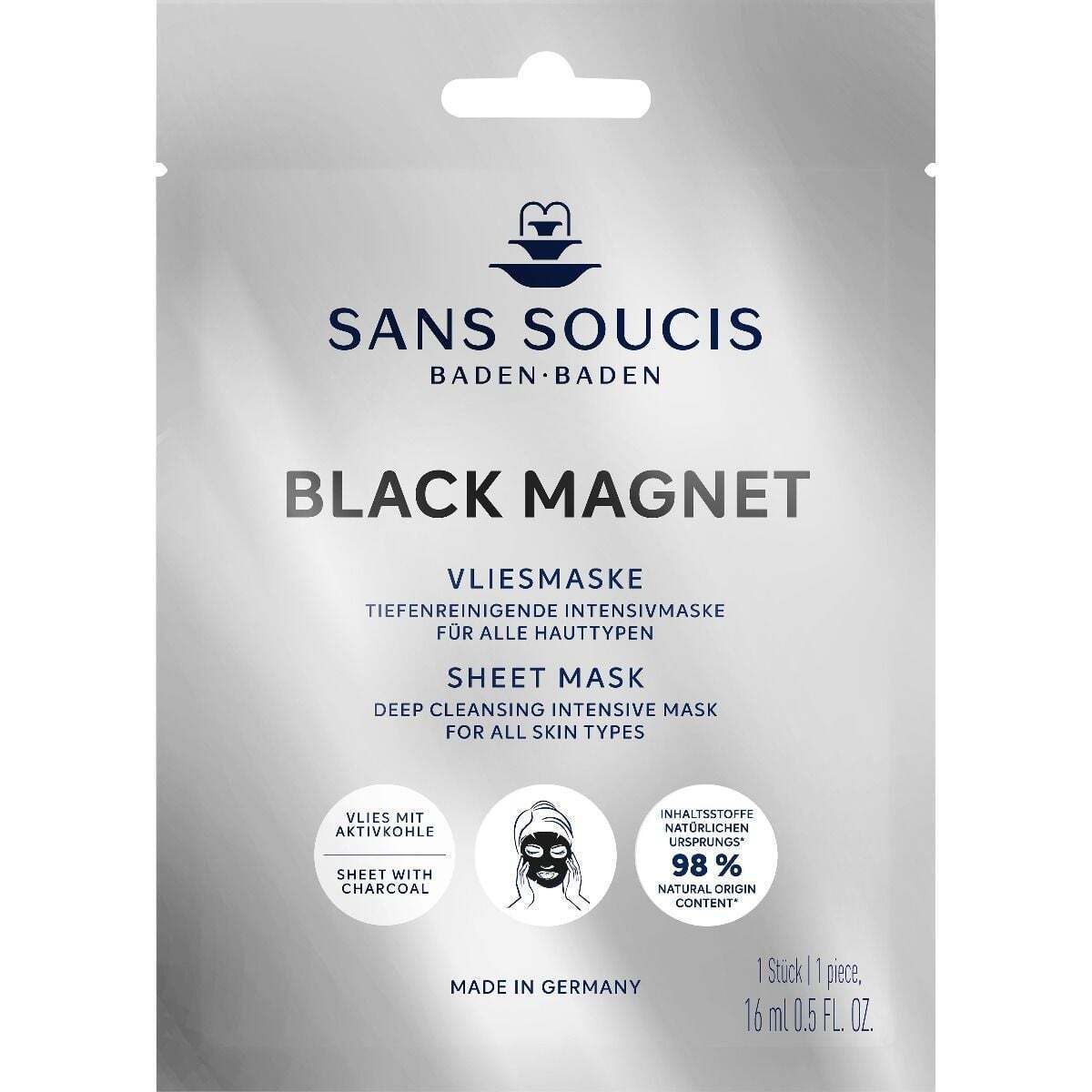Маска тканевая Sans Soucis Black Magnet Очищающая 16 мл фото1