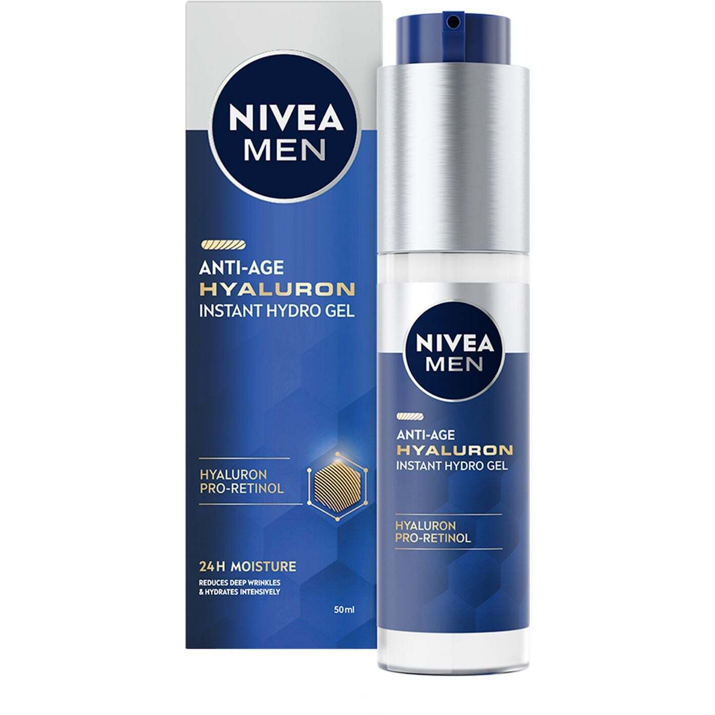 Антивіковий гідрогель NIVEA MEN Hyaluron 50 мл (83997) фото1