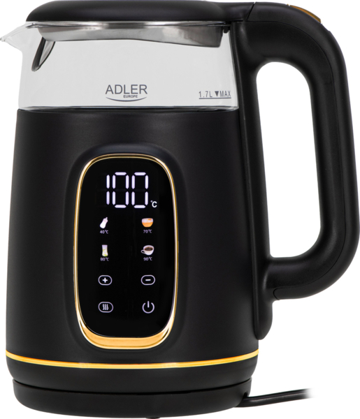 Электрочайник Adler AD 1305 black gold
