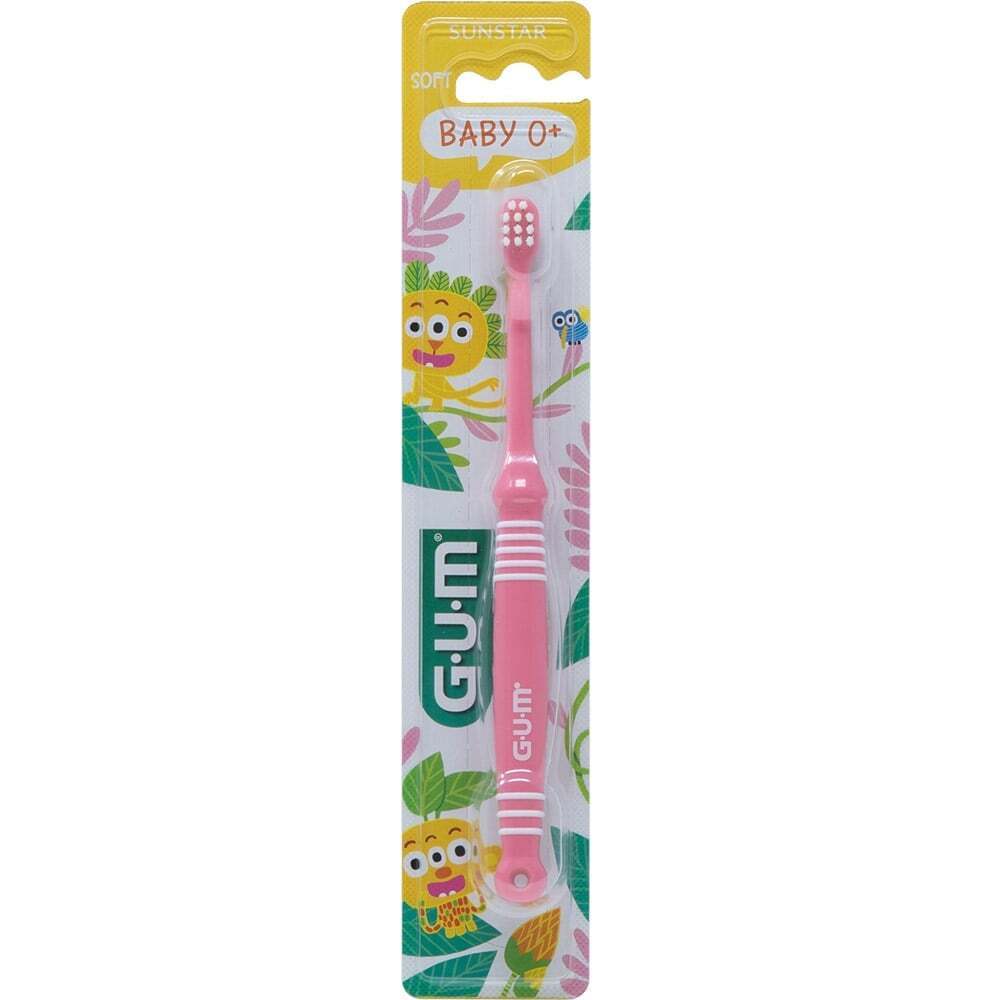 Зубна щітка GUM Baby Monster рожева фото1