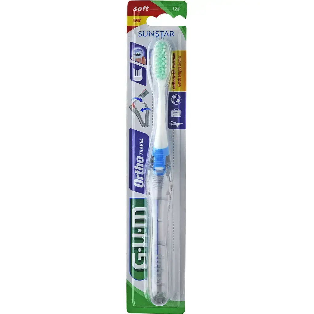 Зубная щетка GUM Travel Ortho дорожная в ассортименте фото1