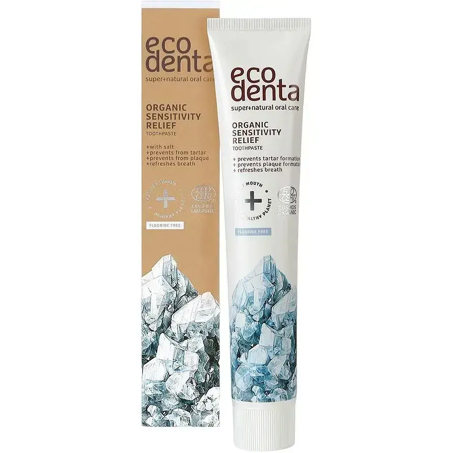Зубна паста Ecodent Organic для зняття чутливості з сіллю 75 мл фото1